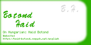 botond haid business card